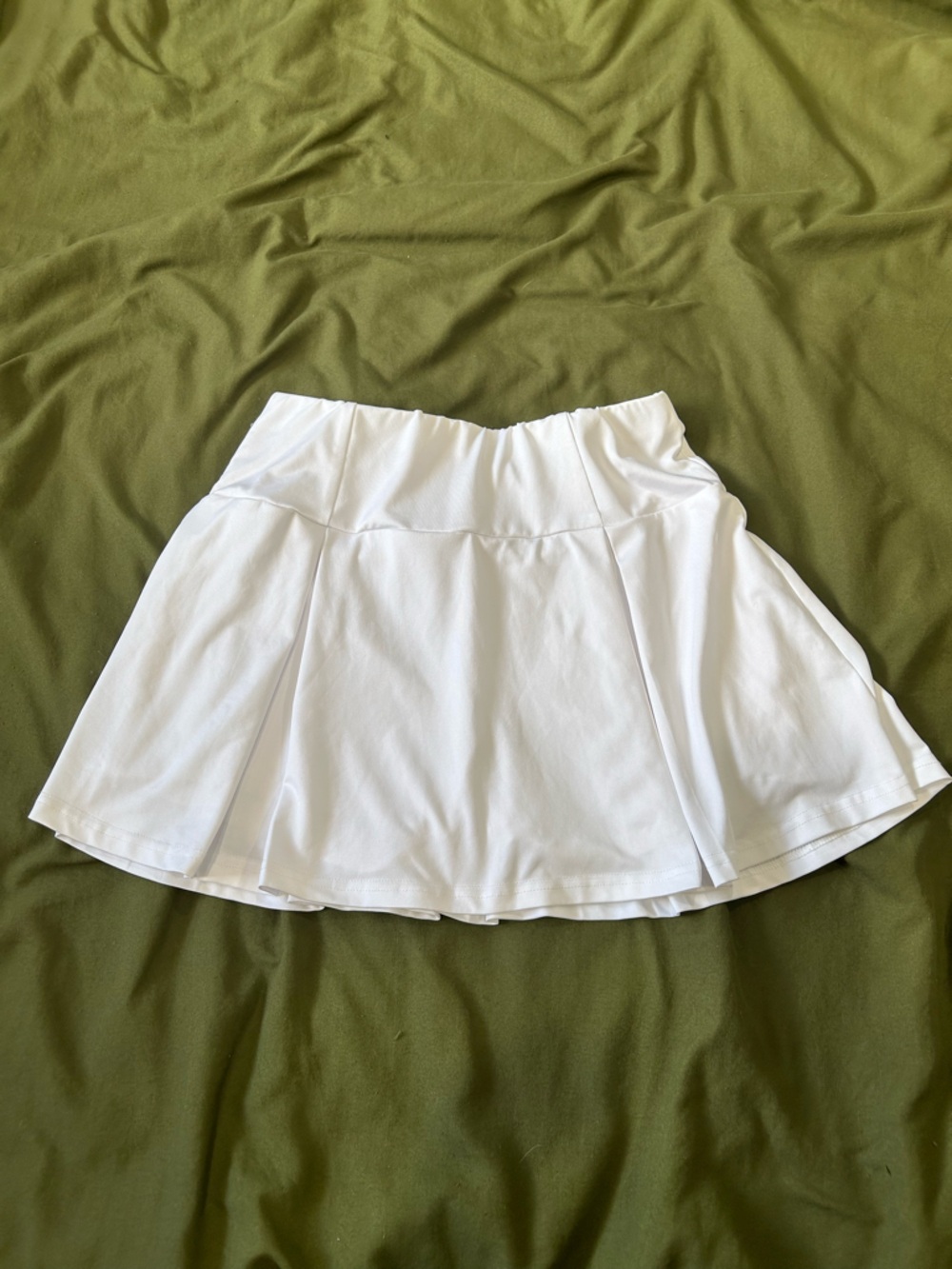 White Pleated Mini Tennis Pickleball Skirt